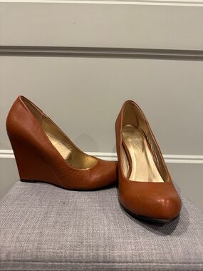 Gomax Women's Cognac Wedge Pumps 7